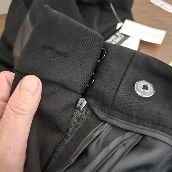 Bar III Ponte Knit Pants Women Plus Size 24W Black Stretch 46X27 Straight Leg - Picture 12 of 13